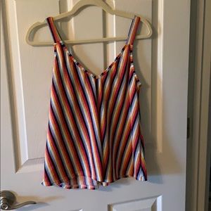 Striped multi color top